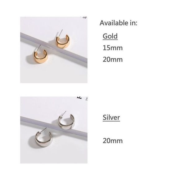 Gold huggies - Picture 2 of 2